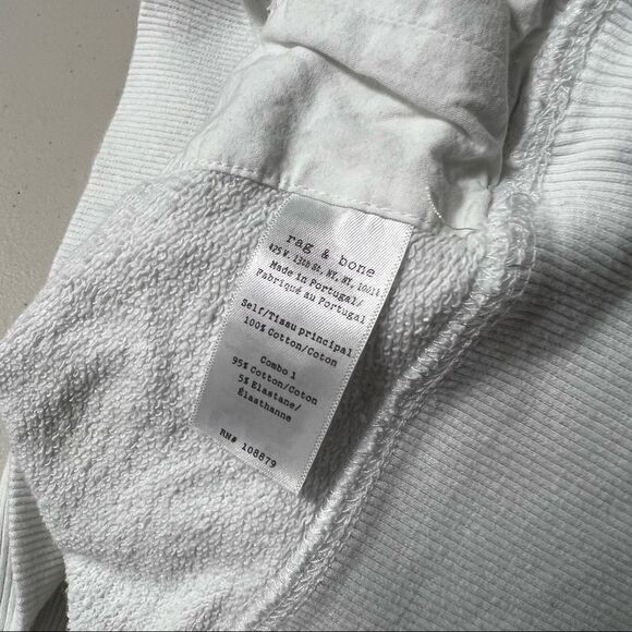 𝅺rag & Bone Roni Short Raglan Sleeve Hooded Top - Picture 6 of 7